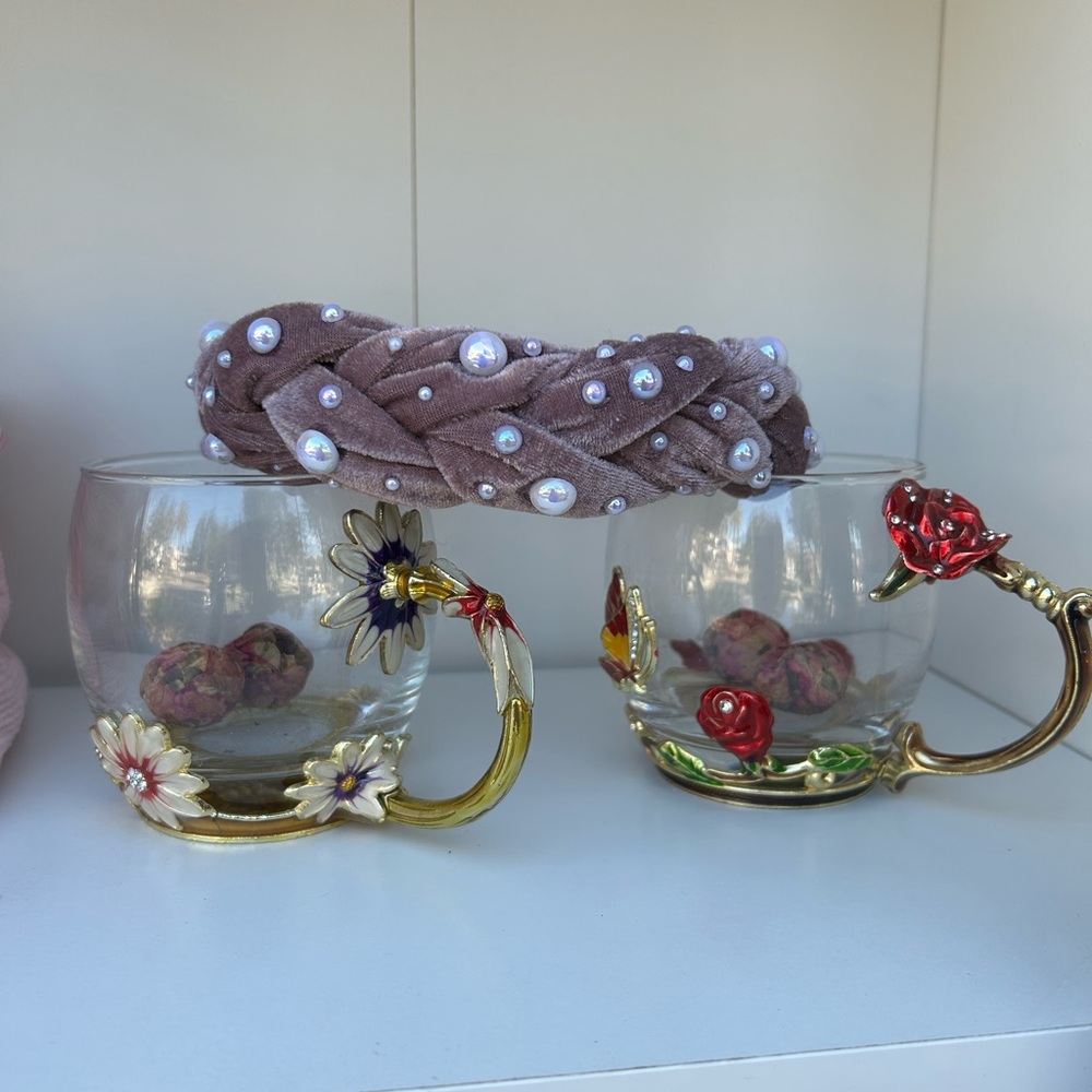 Flower tea/coffee cups